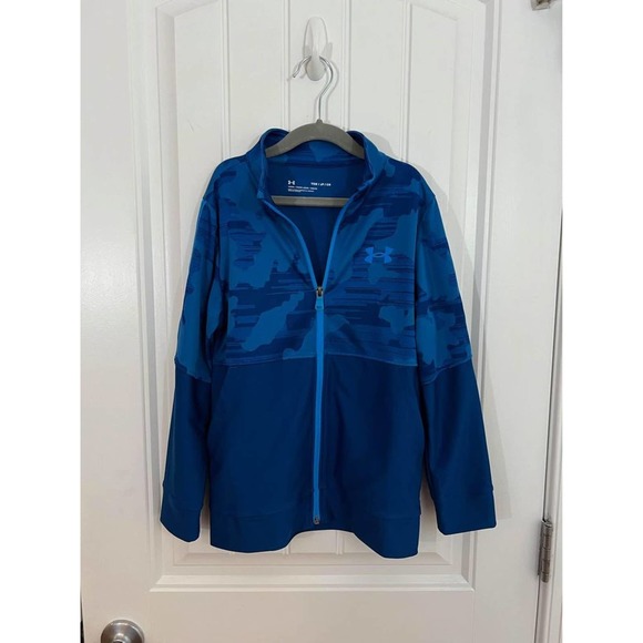 Under Armour Blue Camo‎ Lightweight Jacket YSM (8) - Picture 1 of 2
